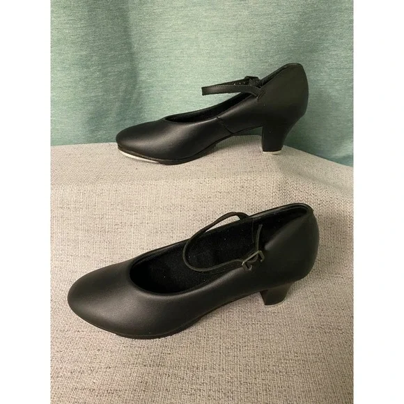 Theatricals T9800 Black Tap Shoes Mary Jane Character Heel Womens 7.5 M - Picture 4 of 9